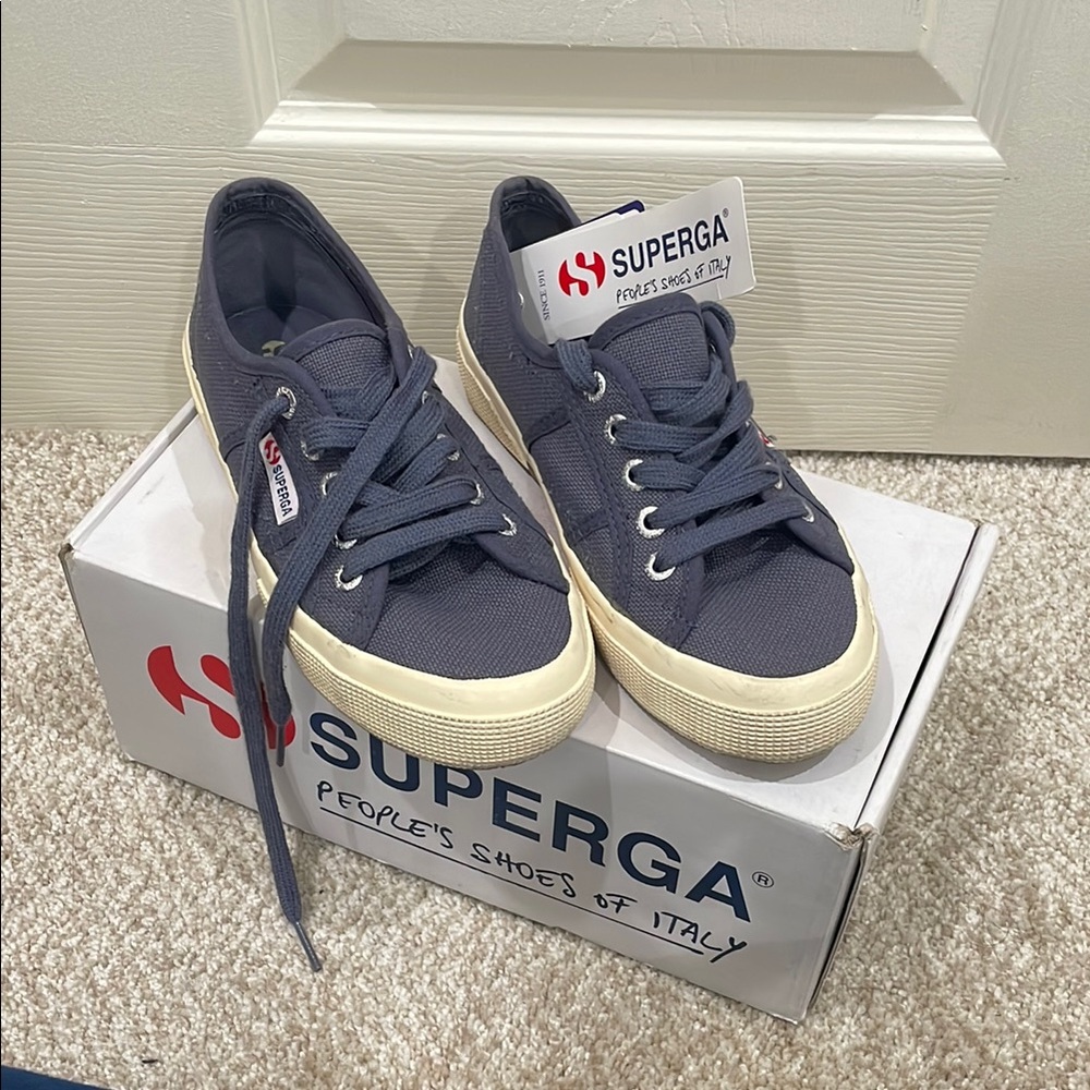 Superga Navy Canvas Sneakers